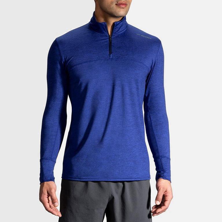 Brooks Dash Half Zip - Chaquetas Hombre - Azules (QS8234751)